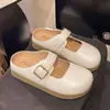 Meias-Sapatos Baotou para Mulheres, Novo Estilo Popular da Primavera de 2026, Sola Macia, Confortáveis, Sandálias Planas Mary Jane Versáteis