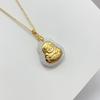Ouro incrustado jade saco pingente 4D imitação Hetian jade saco pingente colar de jóias masculinas e femininas ao vivo vai vender presentes