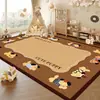 Tapete de Terra com Padrão de Cachorro Estilo Retrô para Quarto Infantil Tapete de Engatinhar Sala de Estar Quarto Simples Desenho Animado Tapete de Chão para Casa