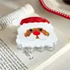 Pinza para el pelo navideña con forma de muñeco de nieve, árbol de Navidad, pinza para el pelo con forma de tiburón y anciano, pinza para el pelo con cola de caballo, accesorios para el pelo, tocados