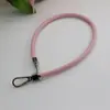 Pulseira de Pulso de PU Versátil de Alta Qualidade 6mm Cordão para Celular Novo Estilo Fivela Quadrada de Couro Corrente de Mão Corda Redonda Acessório para Celular