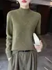 Nuevo Otoño 2026 Suéter Jersey de Lana 100% Pura para Mujer, Top de Punto Estilo Sencillo