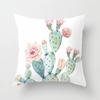 Comercio Exterior Venta Caliente Planta Carnosa Funda de Almohada de Poliéster Oficina Tela Funda de Cojín para Sofá Hogar Funda de Almohada