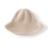 Sombrero de pescador con ala a rayas, nuevo estilo otoño/invierno, tejido 100% cachemira pura, color liso, copa redonda, moderno y adecuado para el uso diario