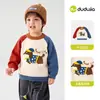 Suéter infantil Dudu para outono, top de bebê, blusa de tricô, roupas para meninas, vestuário de outono, suéter para meninos, roupas infantis da moda