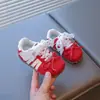 Zapatillas para niñas, nueva colección primavera/otoño 2026, zapatillas de entrenamiento retro rojas alemanas, zapatillas deportivas de malla transpirable para niñas pequeñas