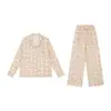 Pijama a Cuadros de Color Contrastante para Mujer Conjunto de Manga Larga Primavera y Otoño Dulce Sensación de Alta Gama Ropa de Casa de Algodón Nube Venta al por Mayor Transfronteriza