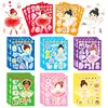 8 pegatinas impermeables de cara de niña de ballet transfronteriza, grafitis, cambio de rostro, juegos educativos de bricolaje para la interacción padres-hijos