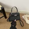 Estilo Coreano Kelly Comércio Exterior Transfronteiriço 2026 Bolinhas Estampa de Bolinhas Redondas Fivela Bolsa de Mão Feminina Bolsa de Ombro Bolsa Transversal
