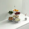 Prato de Frutas Multicamadas Caixa de Armazenamento de Lanches para Sala de Estar Prato de Doces Plástico Criativo Moderno Mesa de Centro Doméstica Prato de Frutas Secas Cesta de Frutas