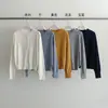 Cardigan de Lã 20% Evertrue 2025 Outono Estilo Coreano Suéter de Tricô Jaqueta de Manga Longa Feminina 65751