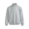 Bestseller Otoño/Invierno 2026 Unisex de Peso Pesado Calle Alta Americana Desestructurada Cremallera Cuello Alto Color Sólido Manga Larga Sudadera Chaqueta