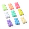 Color acrílico transparente oso de dibujos animados agujero recto cuentas sueltas color caramelo diy Gel de crema funda de teléfono móvil pinza para el pelo joyería