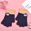 Luvas de Inverno Infantis de Fábrica Novas Fofas Desenho Animado Meninos Tricô Doce Estudante Pelúcia Meninas Externo Quente