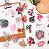 Ins Retro Planta Flor Manualidad Pegatina Impermeable Pequeña Fresca Flor Collage Manualidad DIY Tarjeta Goo Pegatina Decorativa
