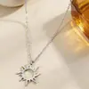 Brincos Assimétricos de Sol e Lua de Luxo Leve Transfronteiriços Europeus e Americanos para Mulheres, Acessórios de Orelha com Franjas, Pulseira Simples e de Alto Padrão de Sol e Lua