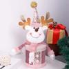 Pote de Doces de Natal Caixa Maçã Rosa Presente Boneco de Neve Rena Velhinho Estilo Caixa de Embalagem Decorações de Árvore de Natal
