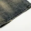 Pantalones de Pierna Ancha Desgastados y Descoloridos Estilo Páramo para Hombre, Pantalones Largos Rectos Sueltos Lavados y Rasgados, Moda Urbana Vintage