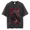 Camiseta Harajuku Street para hombre, camiseta retro con gráficos de anime japonés, camiseta holgada de algodón de manga corta de verano