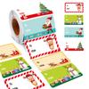 Rollo de pegatinas navideñas transfronterizas, autoadhesivas, con nombre, para decoración navideña, sobres, regalos y etiquetas navideñas.