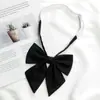 Corbata de Lazo Angulada Estilo Japonés Color Rojo Sólido Uniforme Estudiante JK Pluma Cian Cuello de Pluma Gigante Accesorio de Uniforme de Marinero