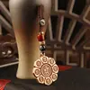 Llavero Puguangming de latón rojo aceite, diseño original, colgante de llave de coche hecho a mano, decoración de amuleto de seguridad portátil