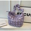 Bolsa Tote de Burbujas de Nube de Moda Grande para Mujer 2026 Nueva Moda Bolsa Cruzada de Algodón Perlado Bolso de Hombro para Viajes