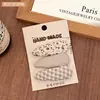 Nuevos pasadores de tela color café, versátiles y lindos, adecuados para niñas, elegantes pasadores para flequillo, pasadores laterales y elegantes accesorios para el cabello
