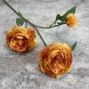 Flor Artificial Peônia de 3 Cabeças Rosa Estilo Europeu Arranjo de Casamento Decoração de Casa Artesanal Transfronteiriça Ornamentos de Flores Artificiais Atacado