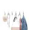 Ganchos de Pared Fuertes Adhesivos, una Fila de 6 Ganchos para Colgar en la Pared de la Cocina, Colgador sin Clavos Rastros para el Baño, Gancho para Ropa DIY