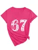 Camiseta de Manga Corta para Mujer Talla Extra Grande 100 kg Plus, Estilo Verano, Cuello en V de Alta Gama, Estampado de Moda, Corte Holgado, Top Adelgazante