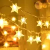 Guirnalda de Linternas Estrellas Solares LED Impermeable para Exteriores Decorativa Pequeña Linterna para Tienda de Campaña al Aire Libre
