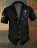 Comercio Electrónico Transfronterizo Camisa de Manga Corta para Hombre Calavera Atuendo de Halloween Camisa Personalidad Marca de Moda Fuente de Fábrica Venta al por Mayor