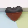 Llavero de Bolso para Coche con Forma de Corazón Bicolor de Cuero PU para el Día de San Valentín, Colgante DIY para Bolsos y Ropa