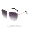 Gafas de Sol de Moda Sin Montura Transfronterizas para Mujer Protección Solar para Viajes Marco Grande Gafas de Sol para Hombre Gafas de Sol al por Mayor