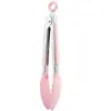 Pinza para alimentos de silicona pinza para alimentos pinza para barbacoa de 9 pulgadas pinza para pan clip de acero inoxidable con aislamiento térmico pinza para barbacoa