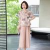 Ropa de Verano para Madres de Temperamento de Edad Media Moda Femenina Holgada Ropa para Personas de Mediana Edad y Mayores Ropa de Verano 40-60 Años Manga Corta