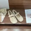 Zapatos Planos de Moda con Lazo de Pelo para Mujer 2024 Nuevos Otoño Invierno Suela Suave Mary Jane Zapatos de Algodón