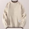 Suéter Falso de Dos Piezas para Hombre 2024 Otoño e Invierno Nuevo Engrosado Estilo Perezoso Alta Calidad Holgado Casual Chaqueta Suéter