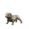 Perro de Jardín Bulldog Chapado en Cobre Bulldog Francés Figura Bronce Antiguo Pieza de Microtallado Promotor de Riqueza Imitación Antigua Hecho a Mano Decoración de Oficina Hogar