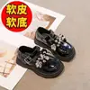 Zapatos de piel para niña 2026 modelo nuevo primavera y otoño, zapatos de suela blanda para niños y niñas, zapatos tipo princesa estilo británico negros para niños mayores