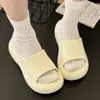Pantuflas que Aumentan la Altura 8 cm para Ropa de Verano para Mujer, Suela Alta, Antideslizantes, Versátiles, Suela Gruesa, Sencillas, Personalizadas, Pantuflas para Pies Sin Olor