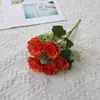 Flor Artificial Crisântemo Selvagem Flor de Seda Buquê Simples Fresco Flor de Lótus da Neve Flor de Cabo Pequeno Flor Azul Escura de Comércio Exterior Atacado Flor Artificial