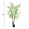 Ornamento de Planta Artificial Campanula Pendente Verde, Decoração Minimalista Nórdica para Sala de Estar, Entrada, Loja, Árvore Falsa de Chão de Alta Qualidade em Vaso