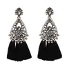 Europa e Estados Unidos brincos de franja de diamante de gema brincos de tarraxa da moda atacado de joias brincos de franja de comércio exterior
