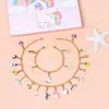 Set Creativo DIY de Pulsera y Collar de Unicornio para Niños, Combinación Versátil, Colgante de Dibujos Animados, Regalo de Cumpleaños, Set de Caja Sorpresa