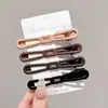 Pinza para el Cabello de Cuadros Blancos y Negros de Moda, Pasador que No Deja Marca, Pinza para el Cabello para Flequillo y Cabello Lateral, Pinza de Pato Estilo Coreano, Pasador