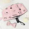 Paraguas Automático para Mujer, Fresco y Elegante, Color Crema, Paraguas Plegable para el Sol, Recubrimiento Negro para Protección Solar, Protección UV, Sombrilla, Doble Uso para Sol y Lluvia