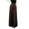 Pantalones de Traje Estilo Americano para Mujer Otoño 2026 Nuevos de Cintura Alta Adelgazantes Rectos de Pierna Ancha Versátiles Fluidos Moda Pantalones Casuales