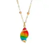 Collar de Playa de Estrellas de Mar y Conchas de Colores Transfronterizo Europeo y Americano para Mujer Estilo Resort Costero Accesorios de Moda